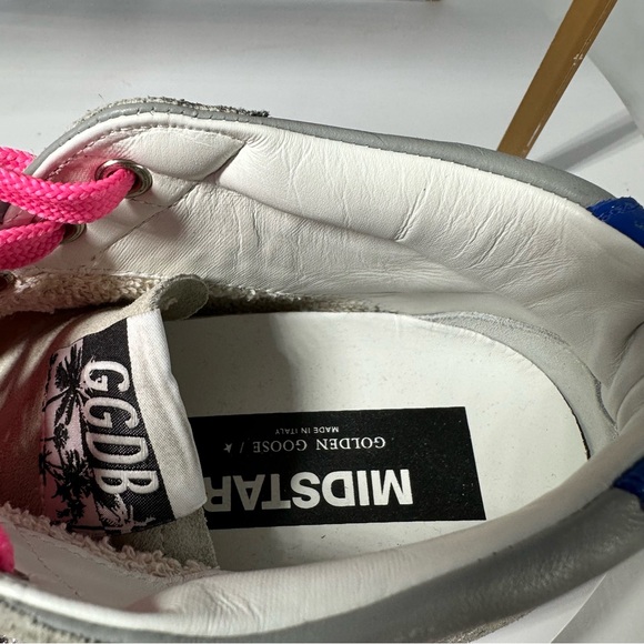 NWOB Golden Goose Sneakers Womens Size 9.5 Mid Star Mixed Leather Glitter  EU 40 - Picture 7 of 16